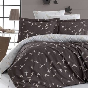 Patalynės komplektas "Liberta Brown", 6 dalių, 200x220 cm (ruda)