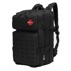 Evakuacinė taktinė kuprinė JB Tacticals 45 l – juoda, MOLLE Laser Cut